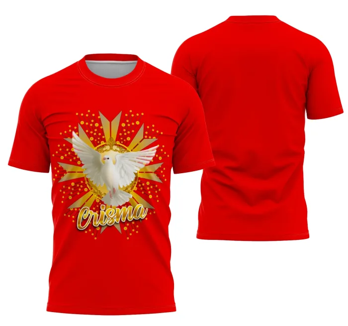 Arte Camisa Crisma Fé e União Exclusiva