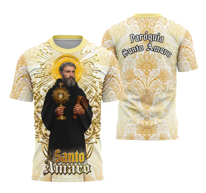 Arte Camisa Santo Amaro com Símbolos Religiosos para Camiseta