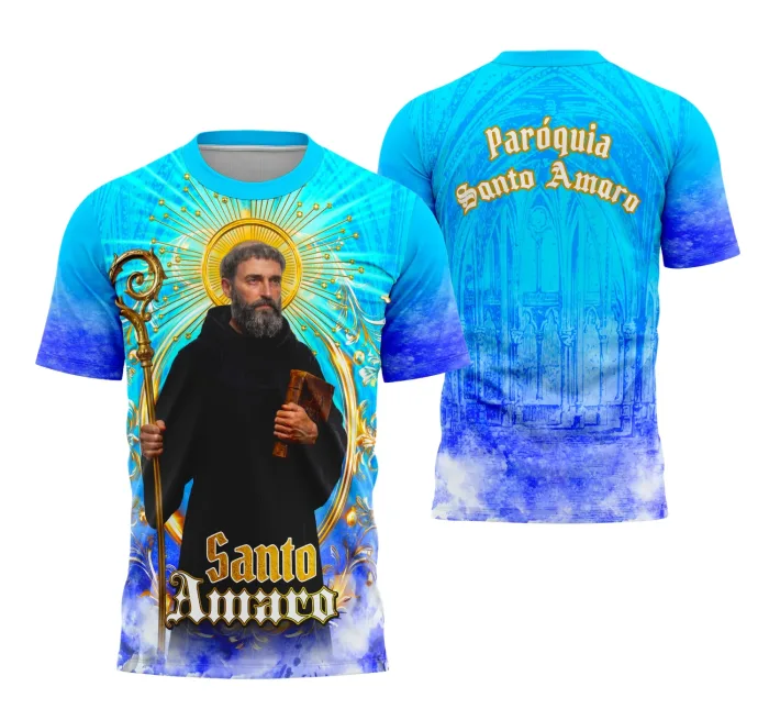 Arte Camisa Santo Amaro com Inspiração Religiosa Exclusiva