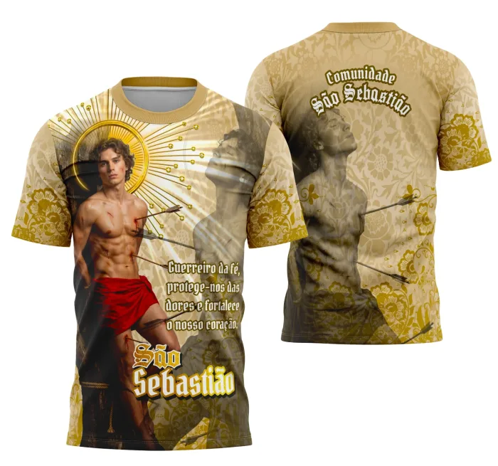 Arte Camisa Devocional São Sebastião 2026 Exclusiva para Camiseta