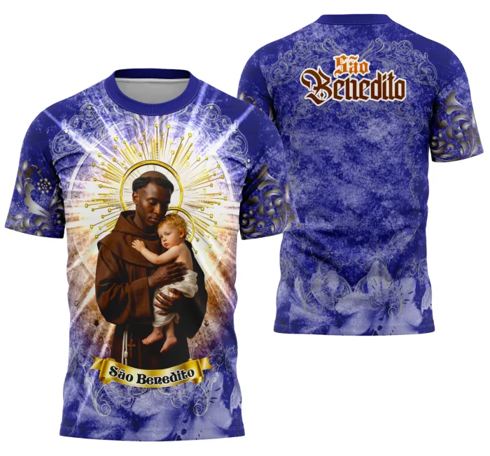 Arte Expressão São Benedito 2025 Camiseta Unissex