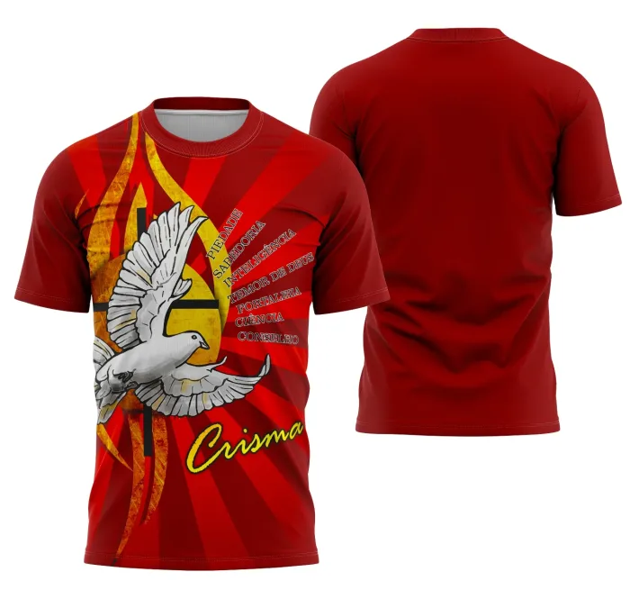 Arte Espirito Santo Camisa Crisma 2026 Exclusiva Para Eventos