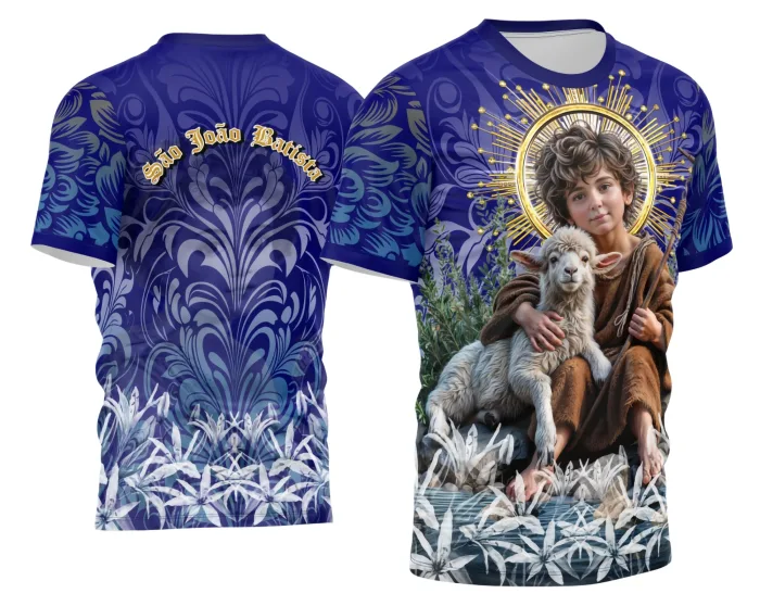 Arte Camisa Religião São João Batista 2026 Design Exclusivo