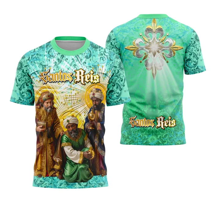 Arte Camisa Santos Reis Religiosa Exclusiva