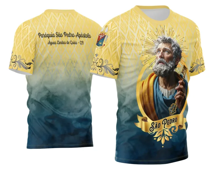Arte Camisa Religiosa São Pedro 2026 Exclusiva