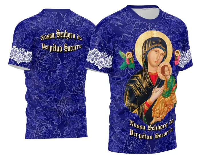 Arte Camisa Nossa Senhora do Perpétuo Socorro Devocional 2026