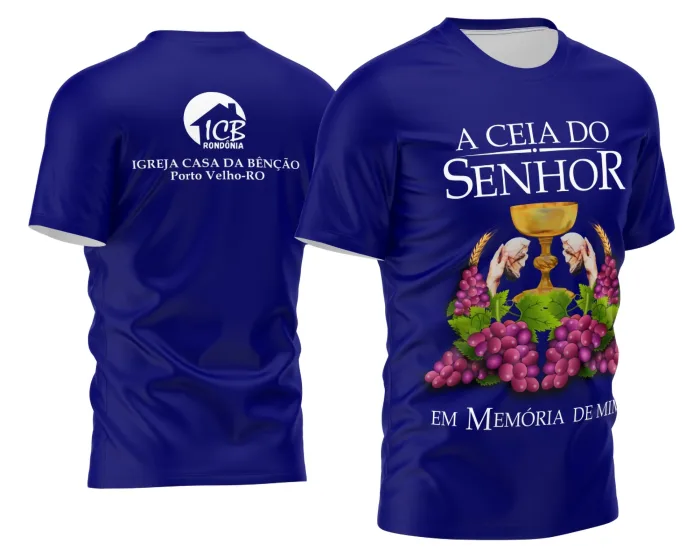 Arte Camisa Ceia do Senhor Religião - Design Exclusivo