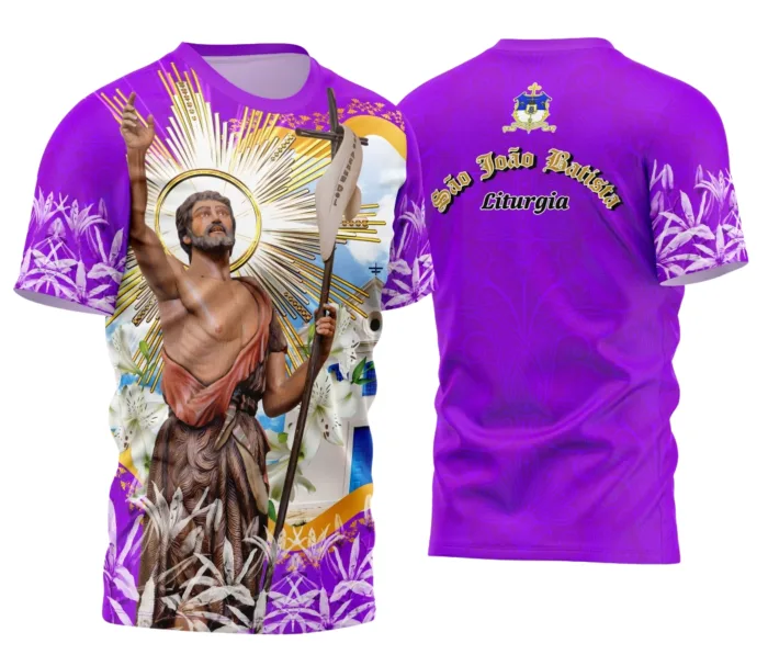 Arte Camisa São João Batista Exclusiva Para Devotos