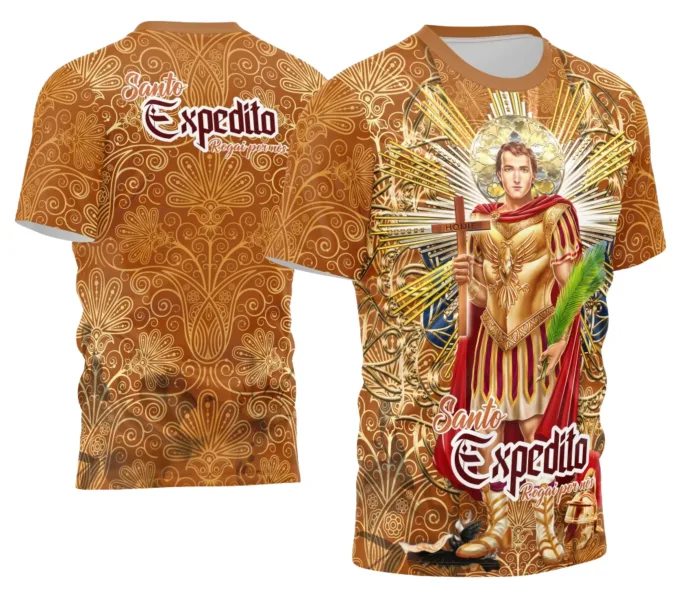 Arte Camisa Religiosa 2026 Santo Expedito Exclusiva Unissex