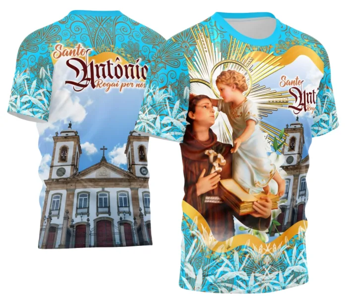 Arte Camisa Devocional Santo Antônio 2026 Modelo 3 Exclusiva