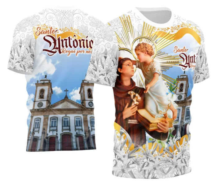 Arte Camisa Devocional Santo Antônio 2026 Exclusivo Modelo 4