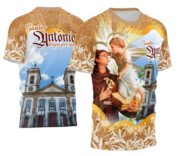 Arte Camisa Devocional Santo Antônio 2026 Modelo 5 Exclusiva