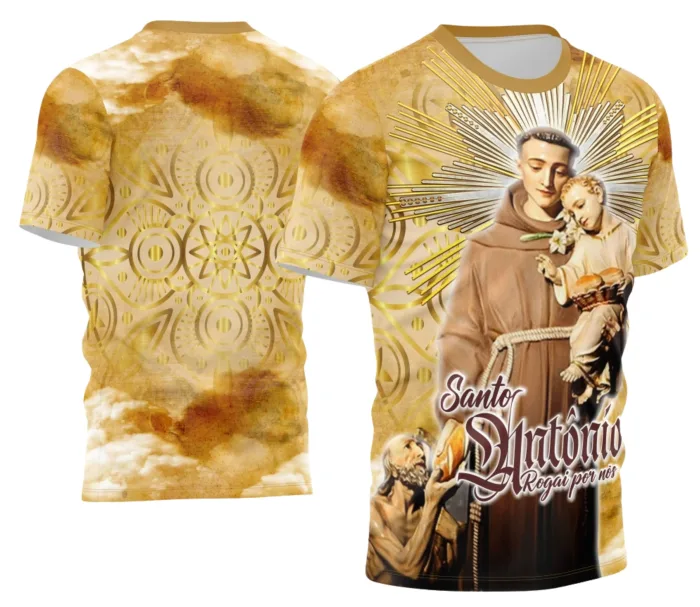 Arte Camisa Devota Santo Antônio 2026 – Design Exclusivo Para Fãs