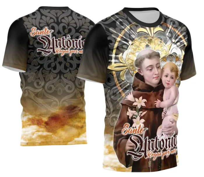 Arte Camisa Devocional Santo Antônio 2026 Modelo 11 Exclusivo