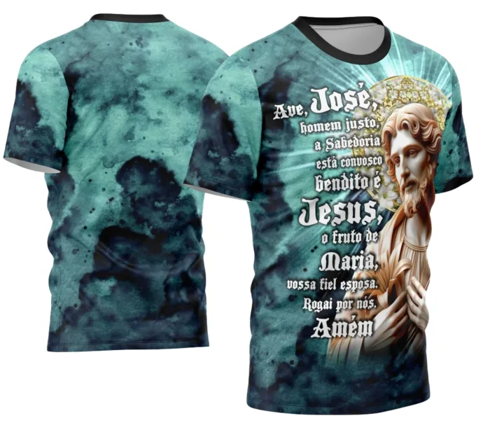 Arte Camisa Religiosa São José Edição Especial Masculina e Feminina