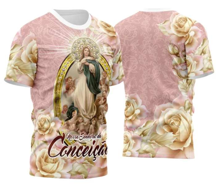 Arte Camisa Religiosa Nossa Senhora Imaculada Imagem Sagrada