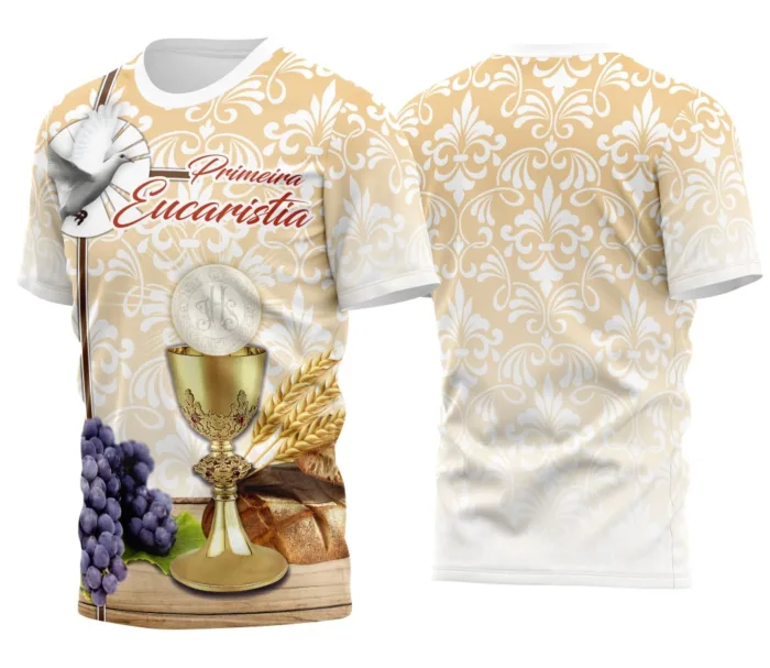 Arte Exclusiva Camisa Religiosa Santíssima Eucaristia