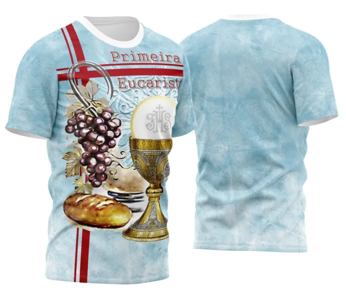 Arte Exclusiva Camisa Religiosa Sacramento da Eucaristia