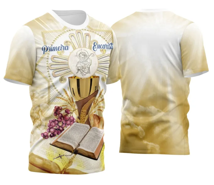 Arte Criativa para Camisa Religião - Tema Eucaristia Exclusiva