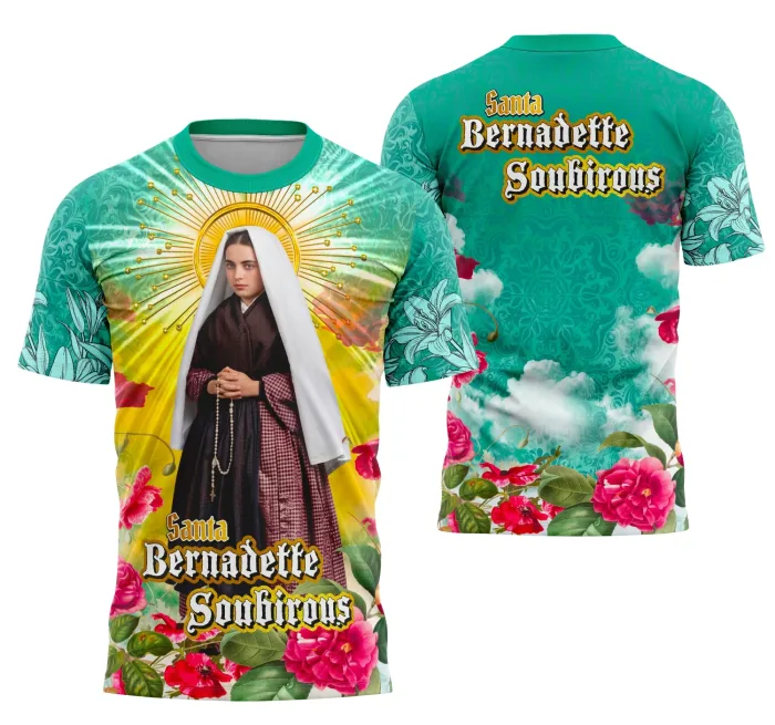 Arte Camisa Santa Bernadette Soubirous Religião Catolica