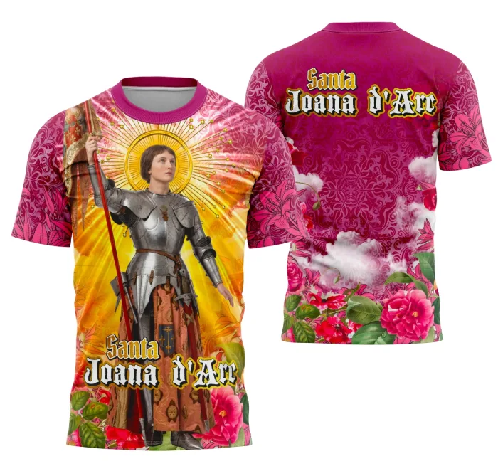 Arte Camisa Santa Joana d'Arc - Religião Modelo 02