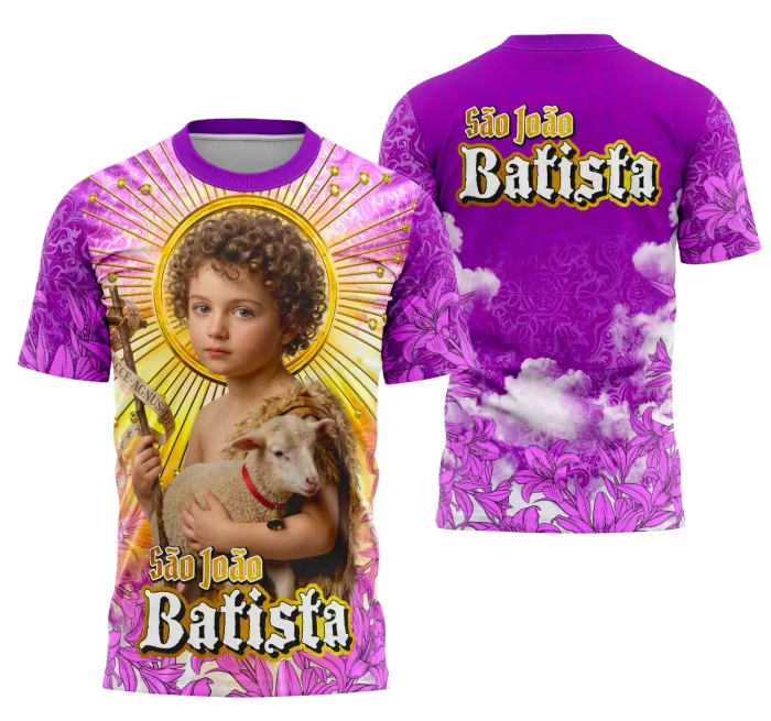 Arte Camisa São João Batista - Religião Modelo 03
