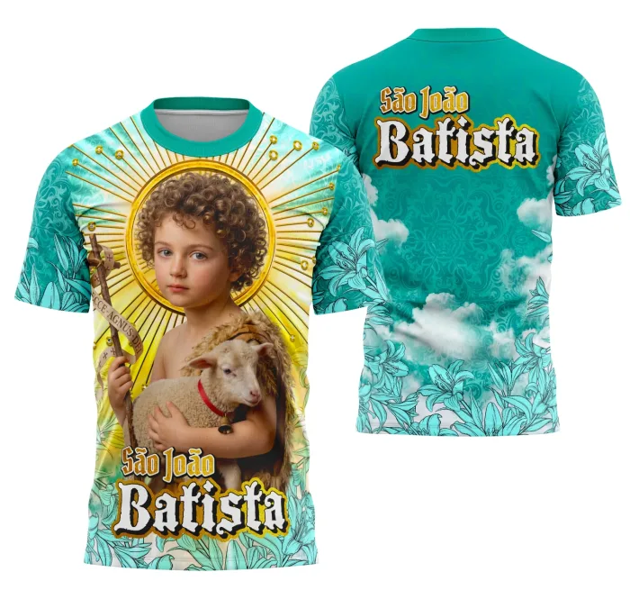 Arte Camisa São João Batista - Religião Modelo 04
