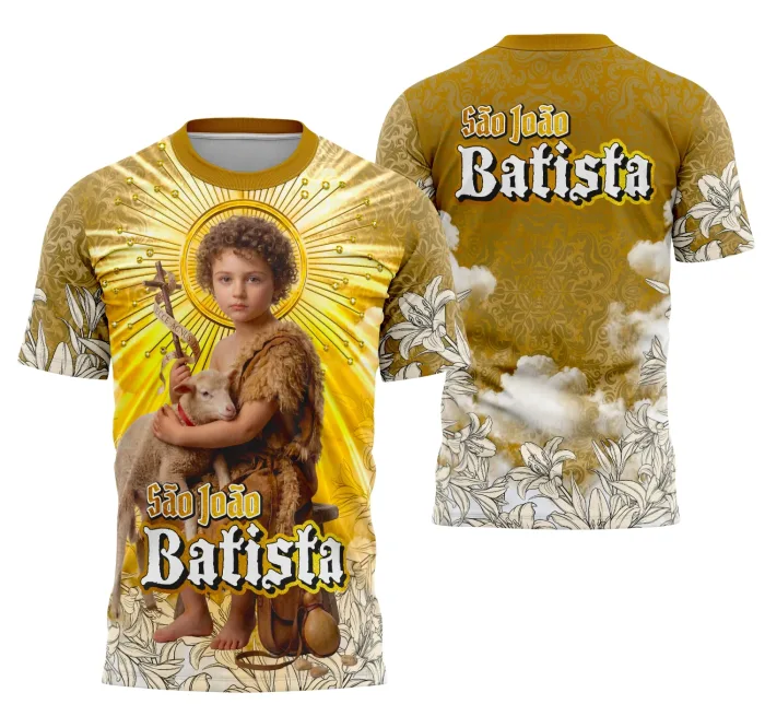Arte Camisa São João Batista - Religião Modelo 06
