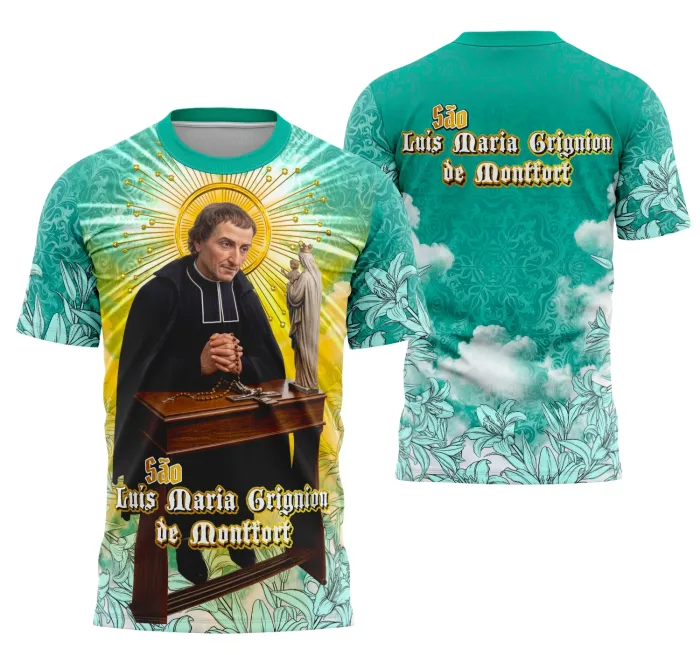 Arte Camisa São Luís Maria Grignion de Montfort - Religião Modelo 03