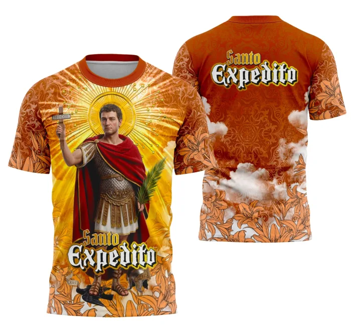 Arte Camisa Santo Expedito - Religião Modelo 03
