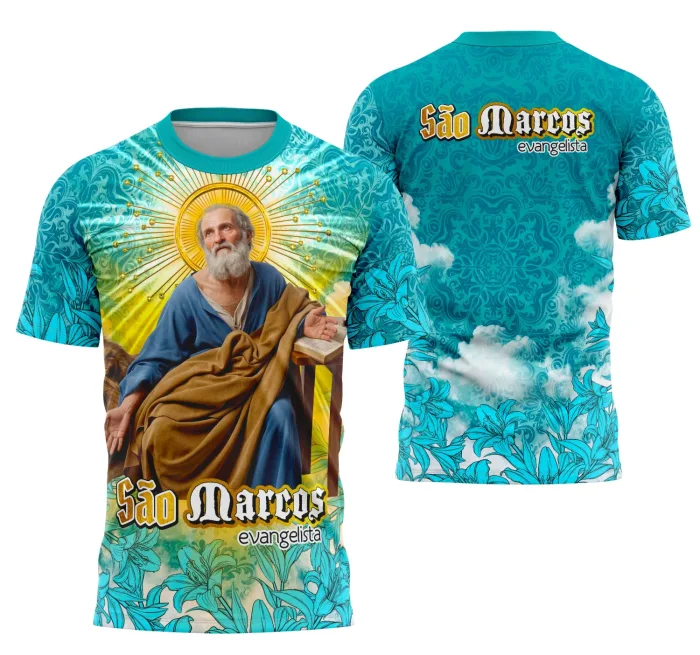 Arte Camisa São Marcos Evangelista - Religião Modelo 02