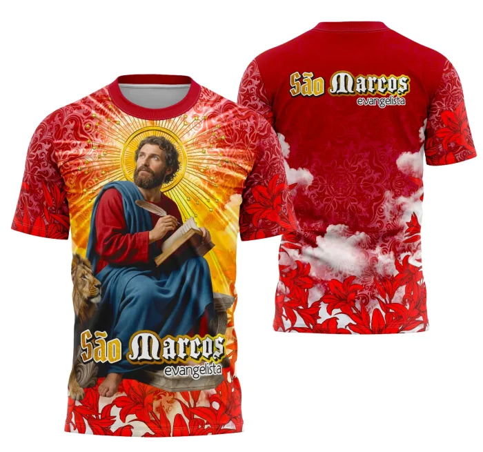 Arte Camisa São Marcos Evangelista - Religião Modelo 04
