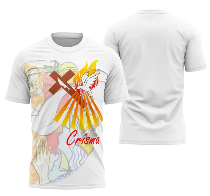Arte Camisa Igreja Católica Crisma 2026 Modelo 13 Para Camisetas