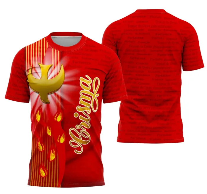 Arte Camisa Igreja Católica Crisma 2026 Modelo 16 Exclusiva