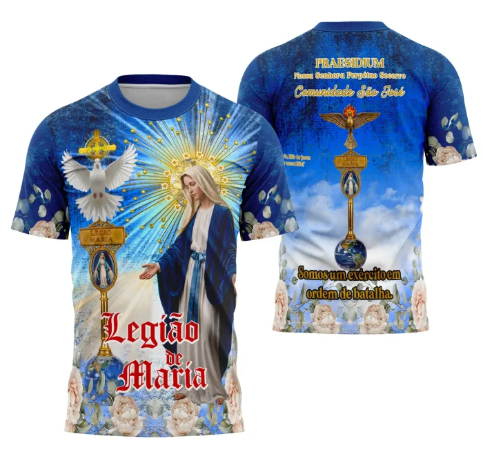 Arte Camisa Legião de Maria Religião Modelo 01